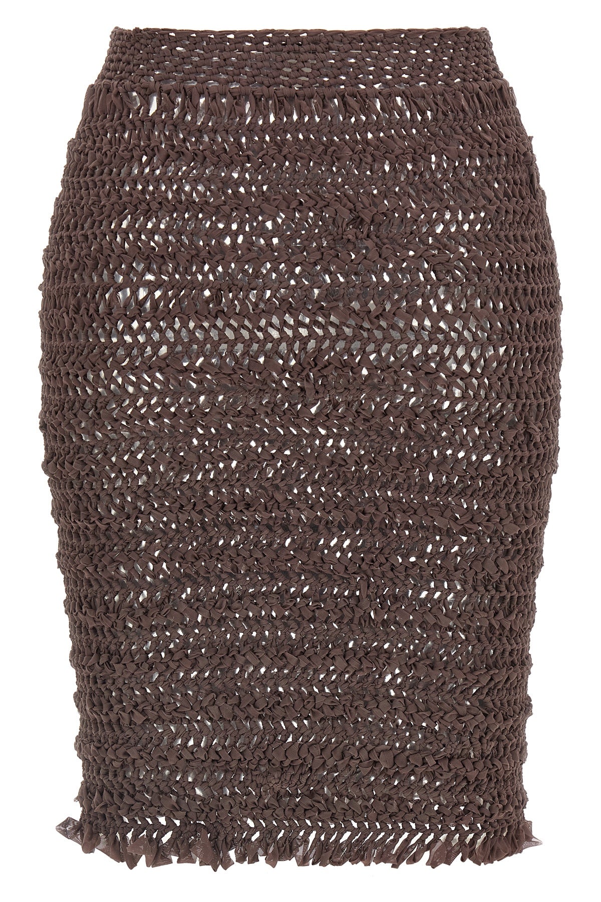 emma midi skirt in semi-transparent stretch tulle handmade
