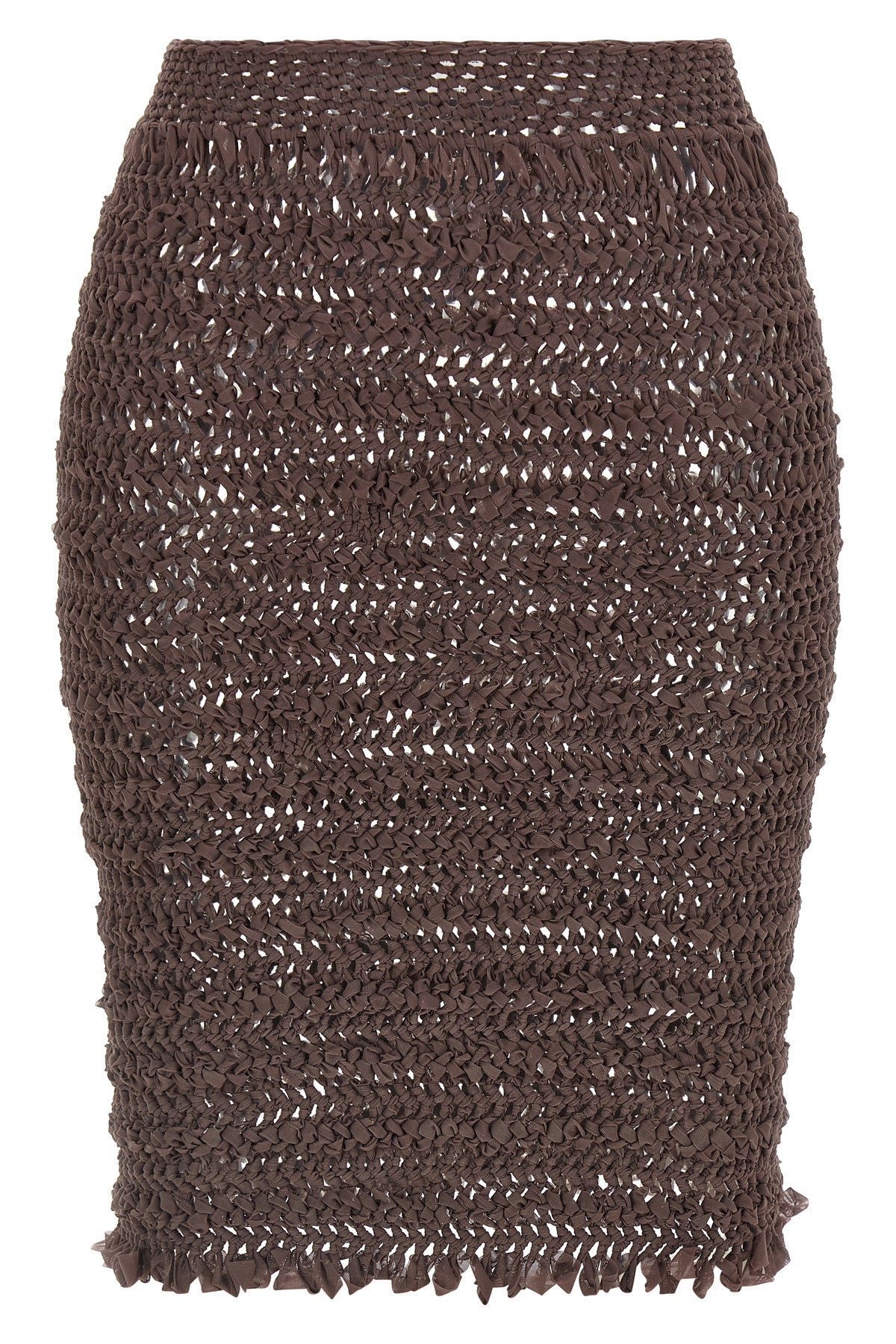 emma midi skirt in semi-transparent stretch tulle handmade