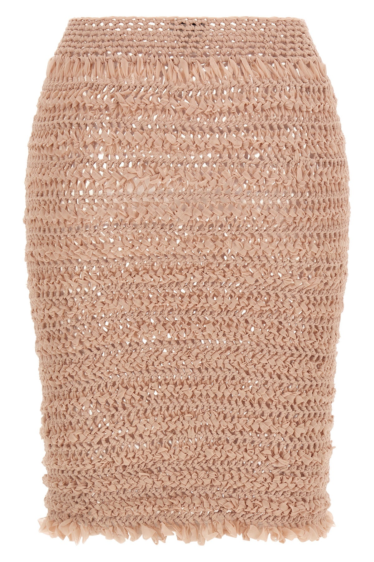 emma midi skirt in semi-transparent stretch tulle handmade