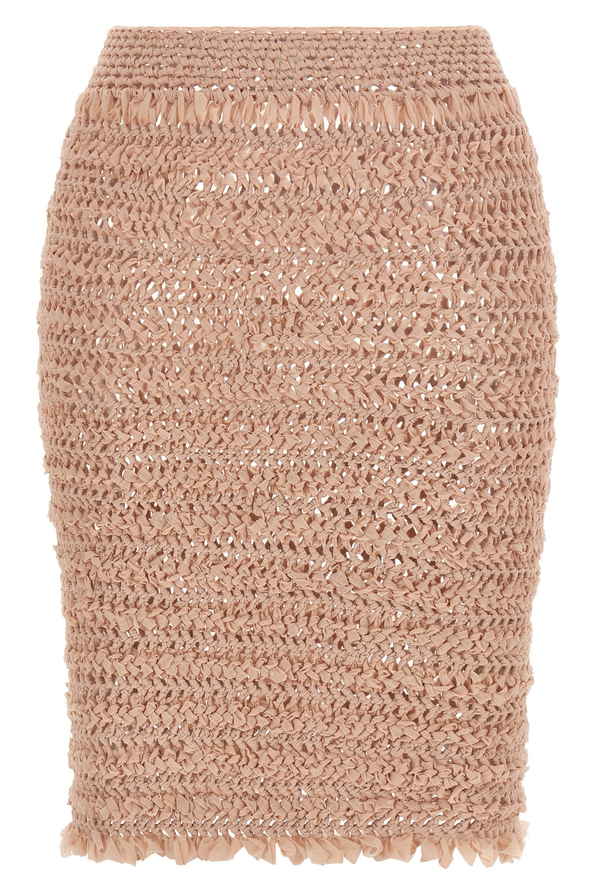 emma midi skirt in semi-transparent stretch tulle handmade