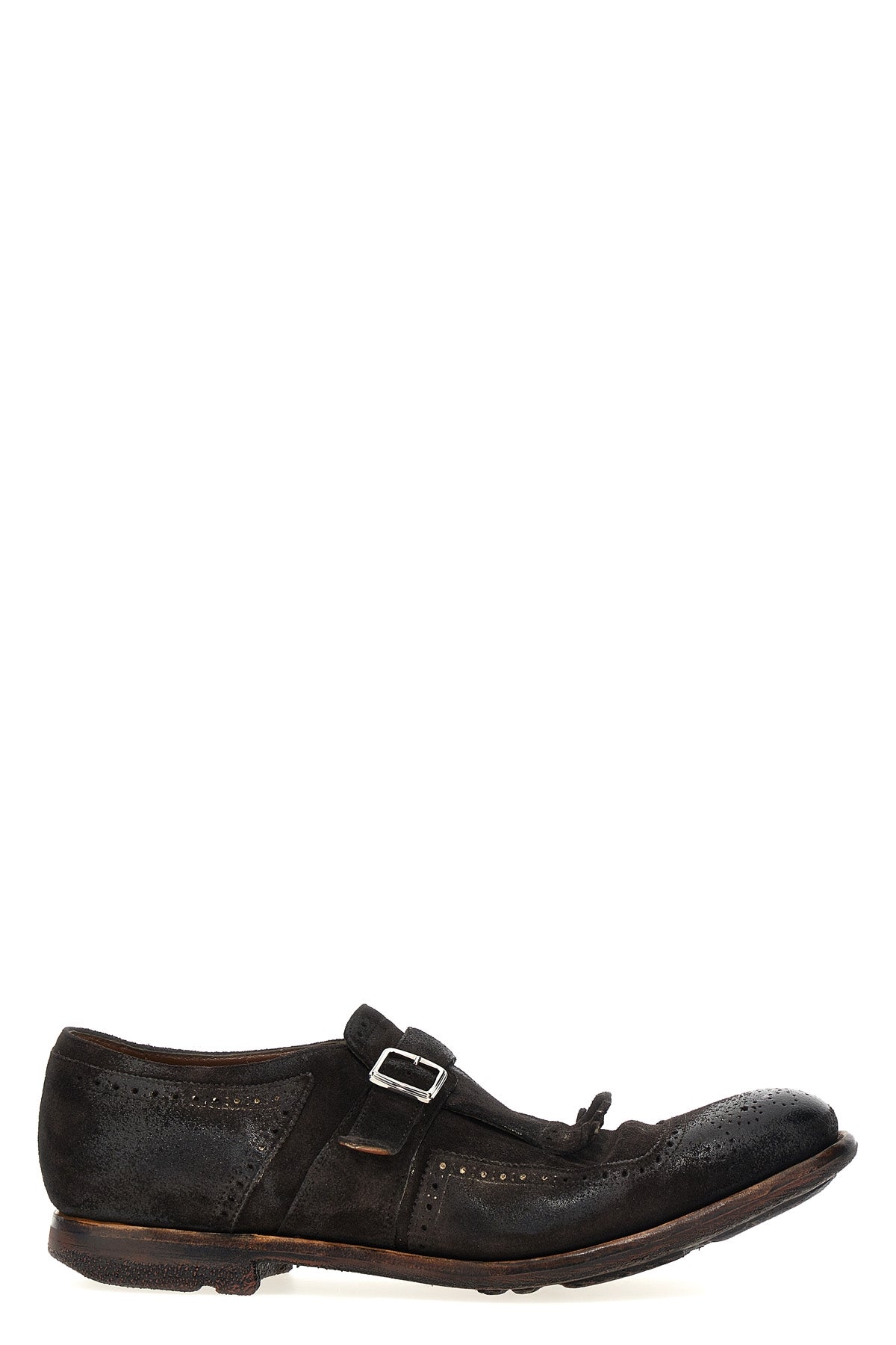 shanghai vintage effect suede loafers