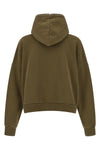 eternal zip washed slightly plush cotton hoodie
