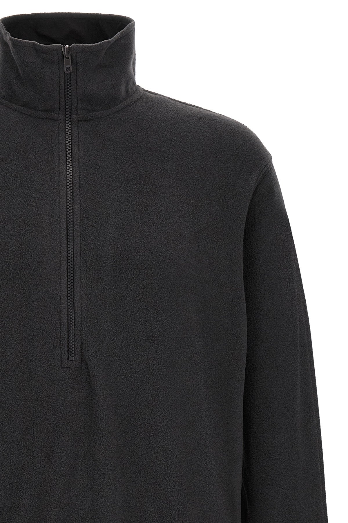 the black entire studios shell fleece pullover sweatshirt