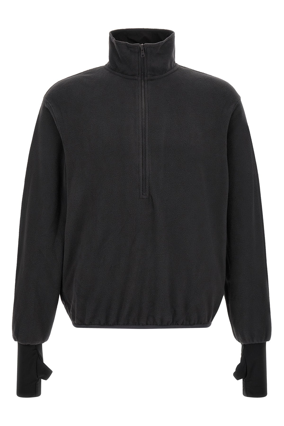 the black entire studios shell fleece pullover sweatshirt