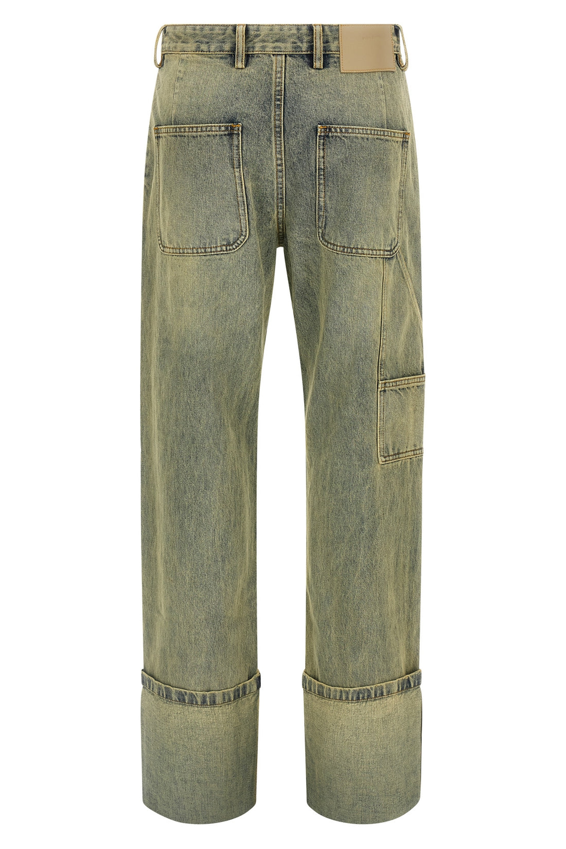 ENTIRE STUDIOS XS cuff surface wave jeans in selvedge cotton denim
