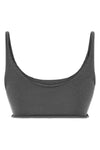 raw knit cotton knit crop top