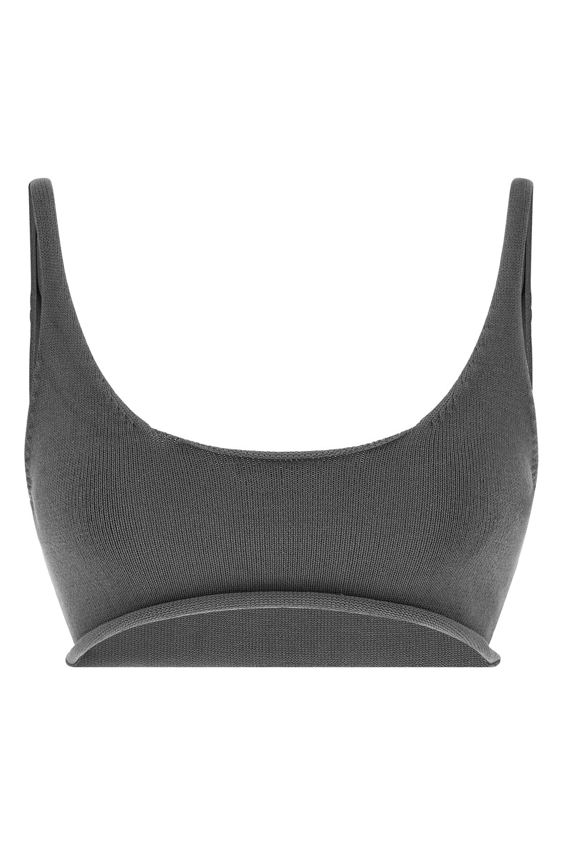 ENTIRE STUDIOS M raw knit cotton knit crop top