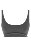 raw knit cotton knit crop top