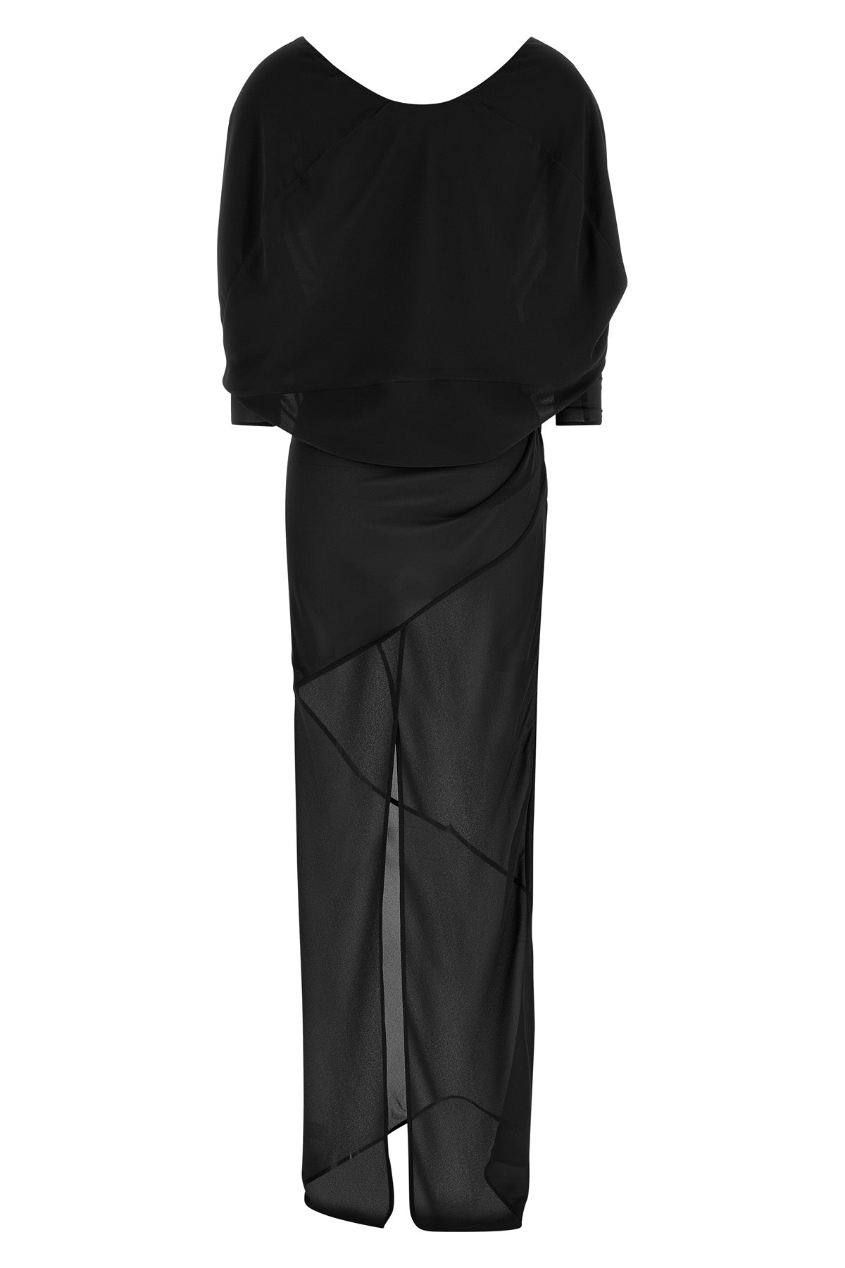 long fluid fabric dress