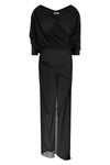 long fluid fabric dress