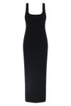 sleeveless midi dress in stretch viscose