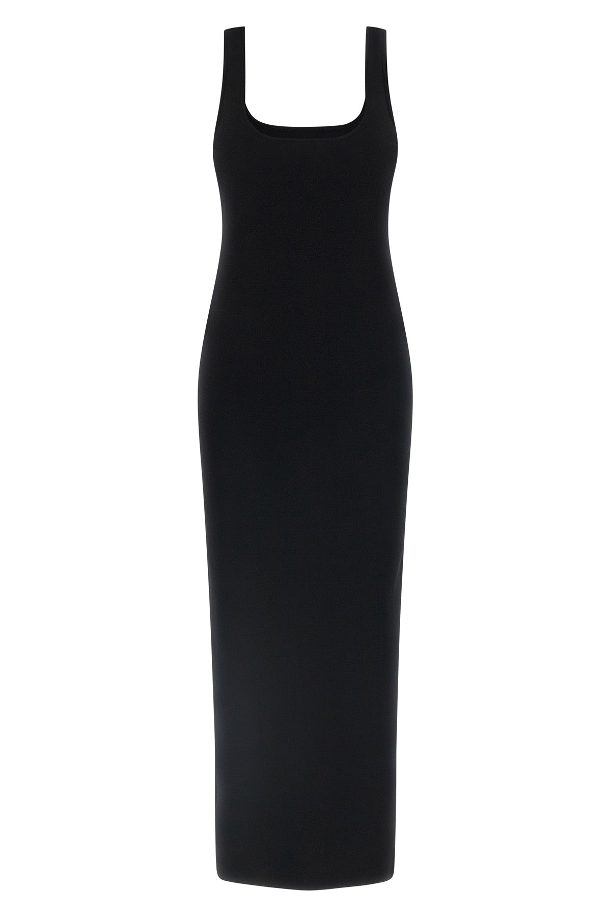 sleeveless midi dress in stretch viscose