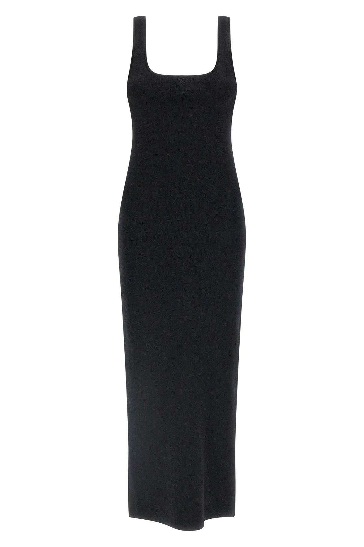 sleeveless midi dress in stretch viscose