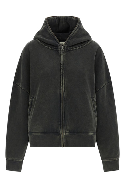 eternal hoodie in 510 gsm fleece cotton garment-dyed and washed