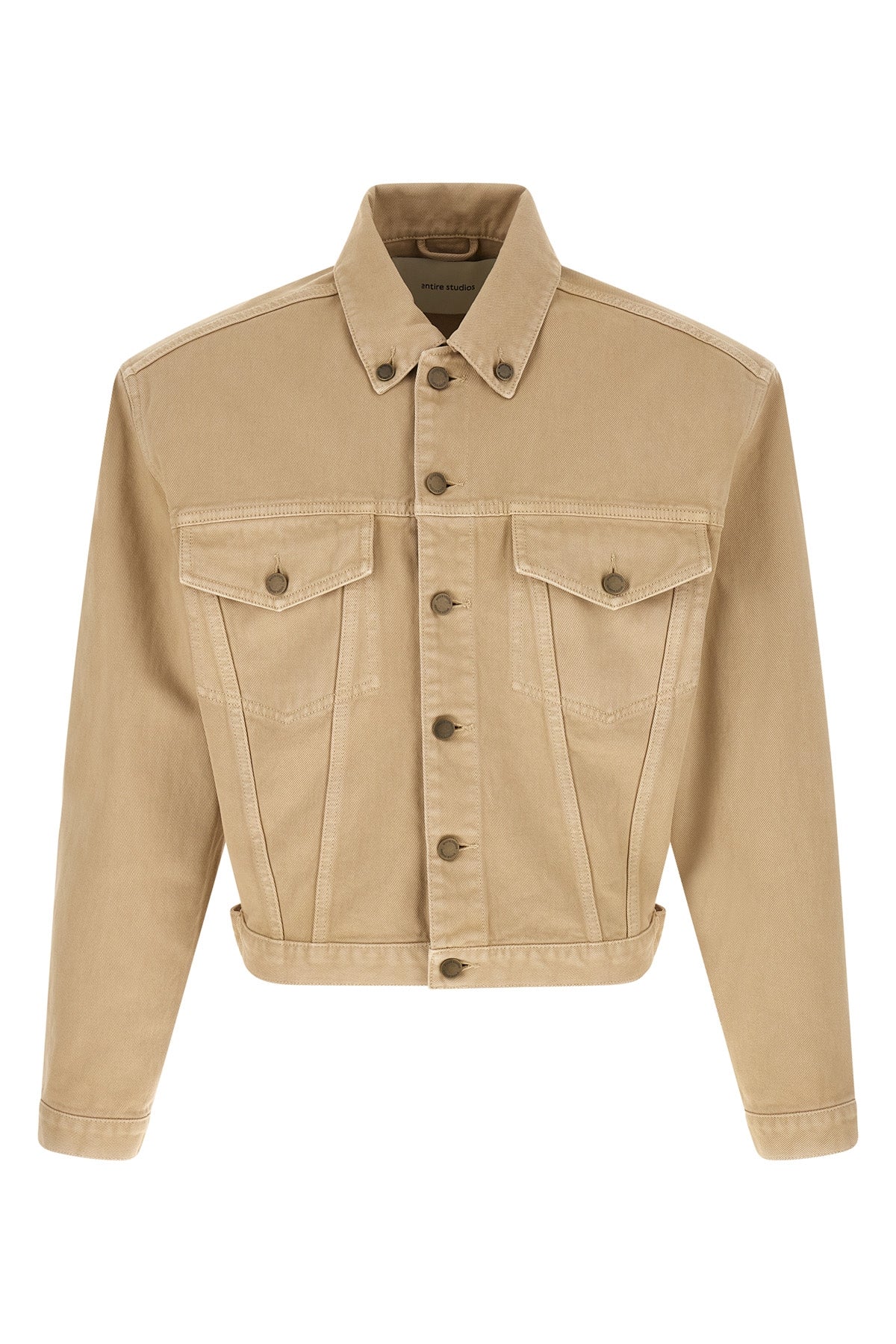 shrunken denim jacket in japanese cotton denim