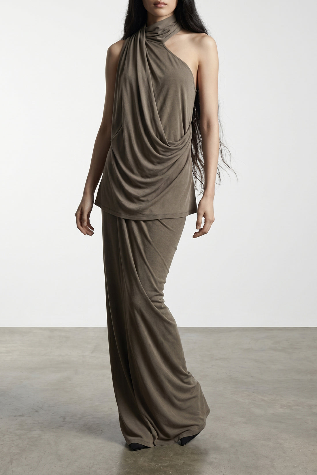 ENTIRE STUDIOS M dia skirt in slightly stretch wool blend knit