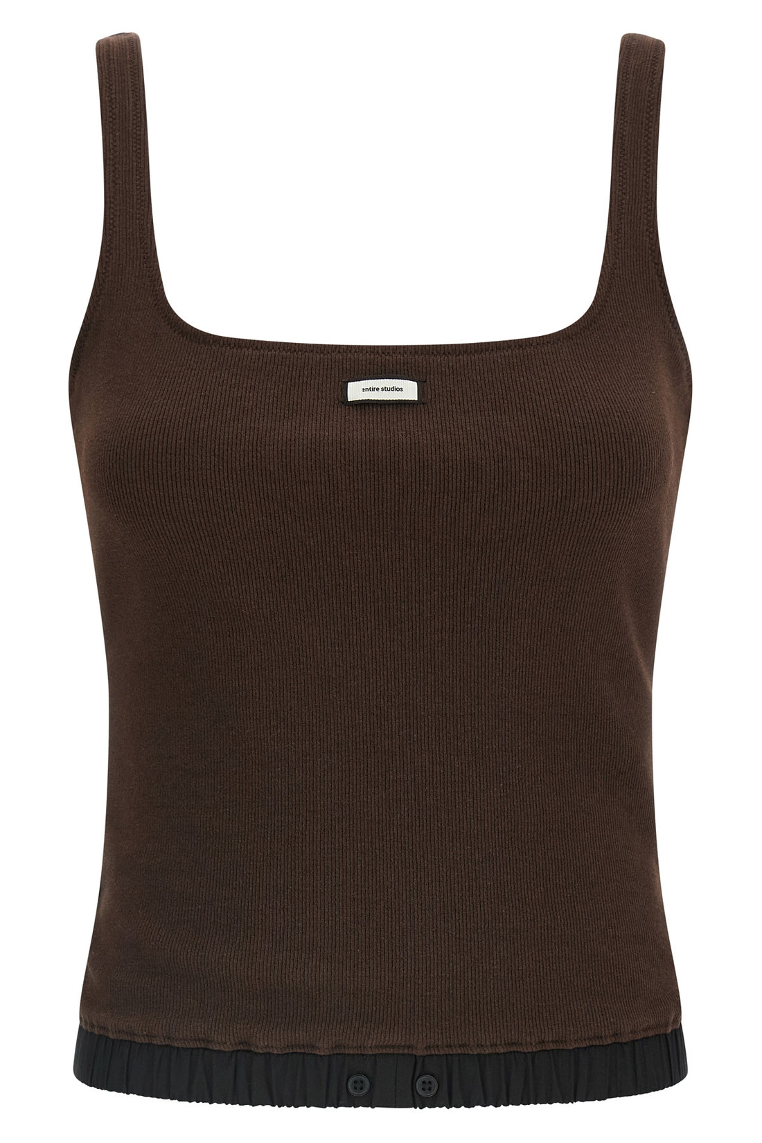 ENTIRE STUDIOS M lounge ribbed stretch cotton tank top