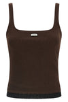 lounge ribbed stretch cotton tank top