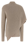 wrap sweater in combed merino wool
