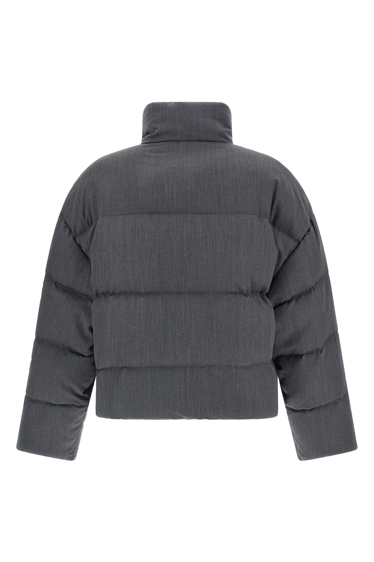 mml puffer quilted mélange wool down jacket