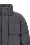 mml puffer quilted mélange wool down jacket