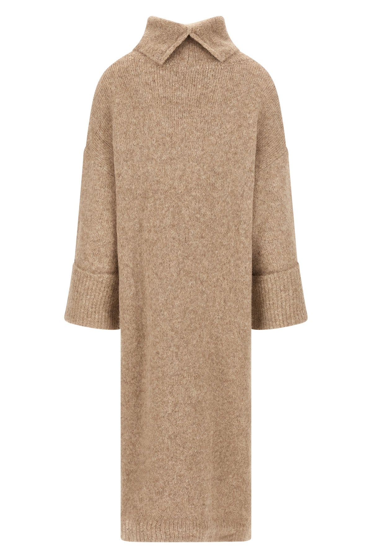 manhattan alpaca knit midi dress