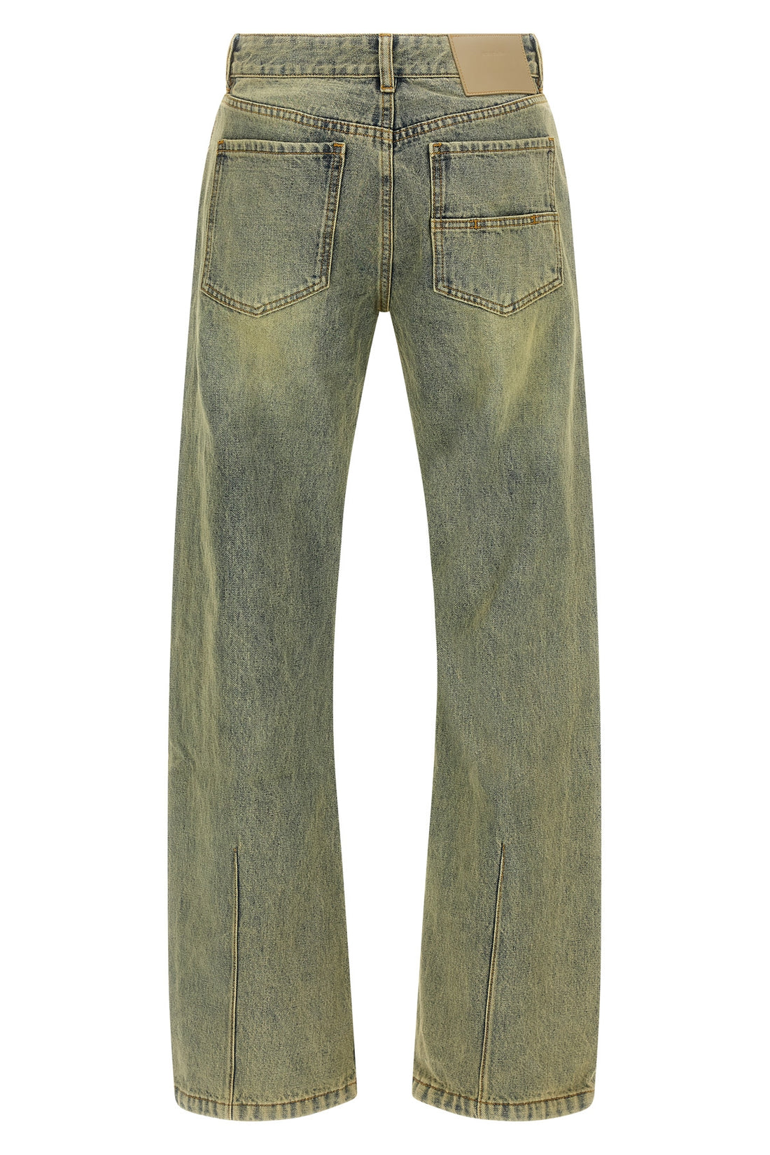 ENTIRE STUDIOS S lean stonewashed cotton selvedge denim jeans