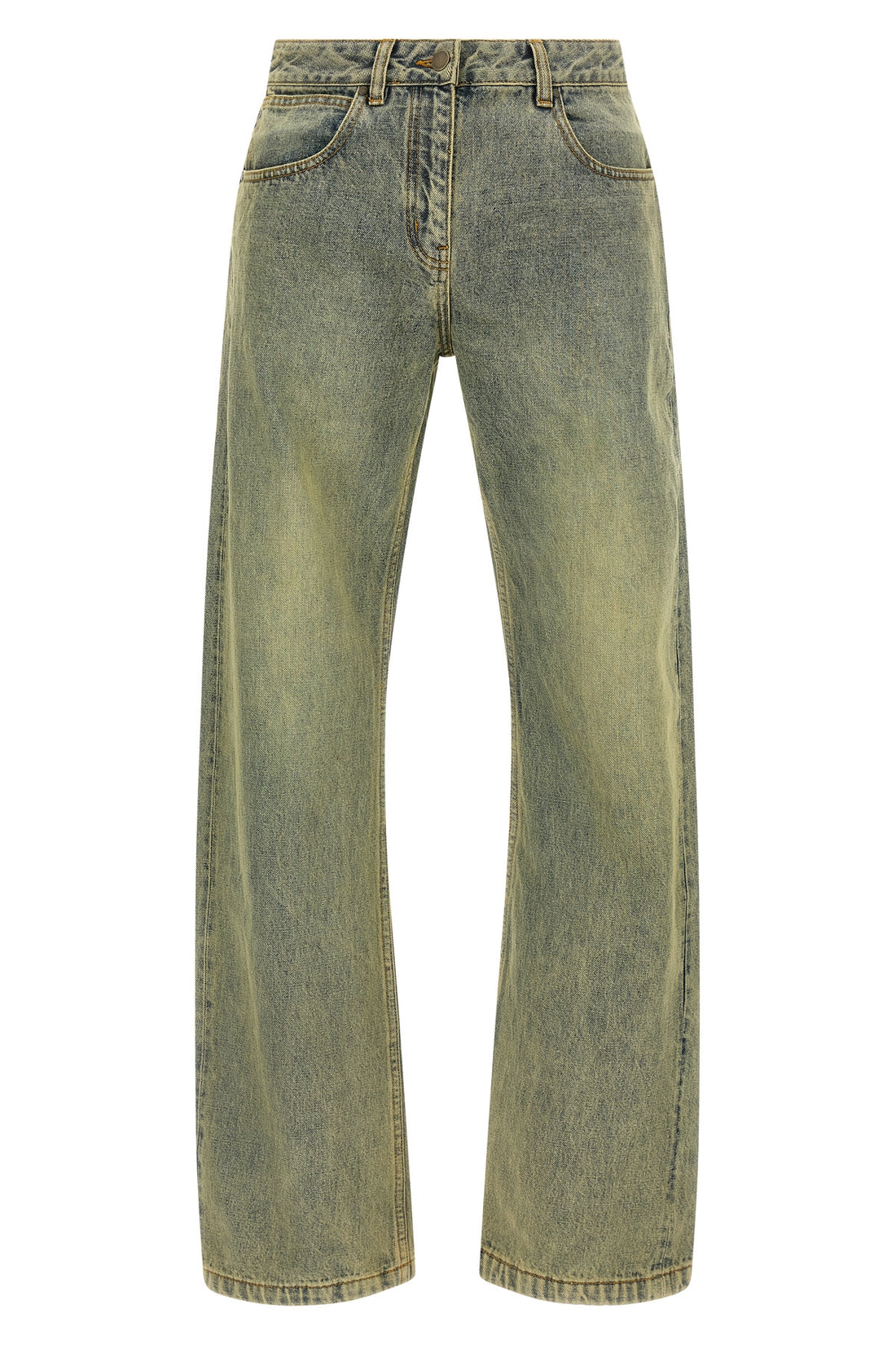 ENTIRE STUDIOS S lean stonewashed cotton selvedge denim jeans