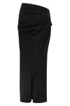 midi skirt in stretch wool