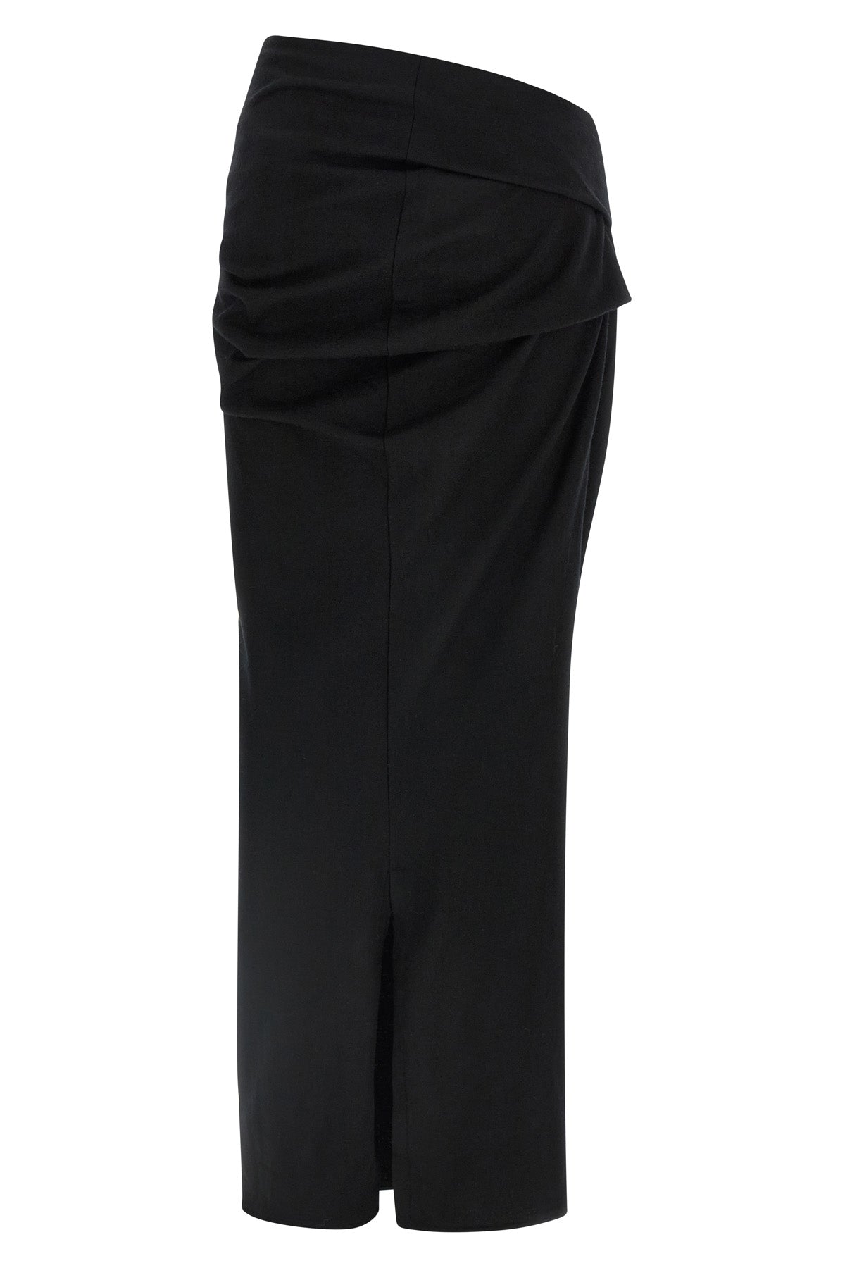 midi skirt in stretch wool