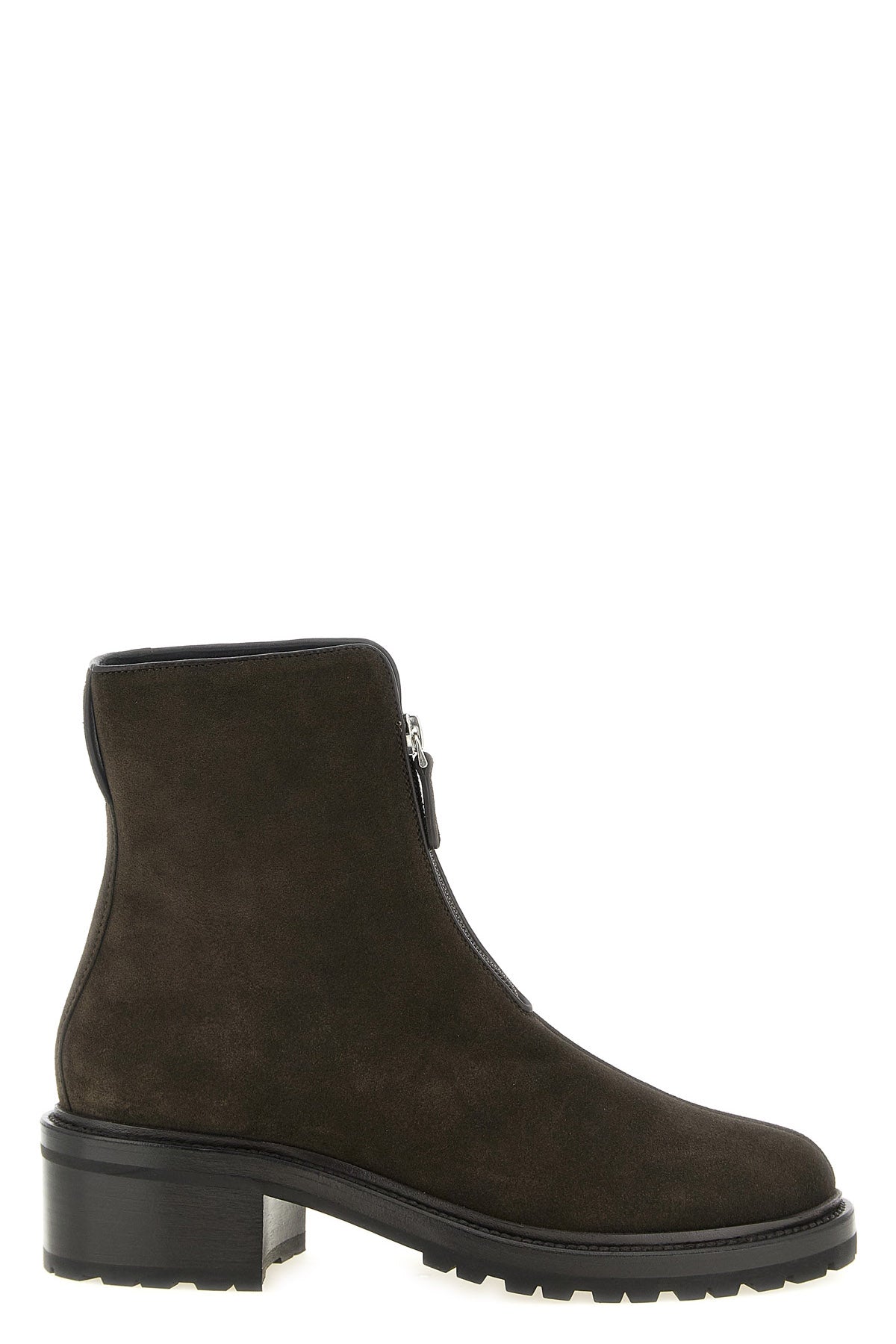 the hike the row ankle boots are made of fine calf suede