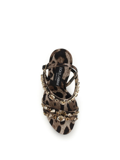 DOLCE &amp; GABBANA 36 keira leopard-print sandals