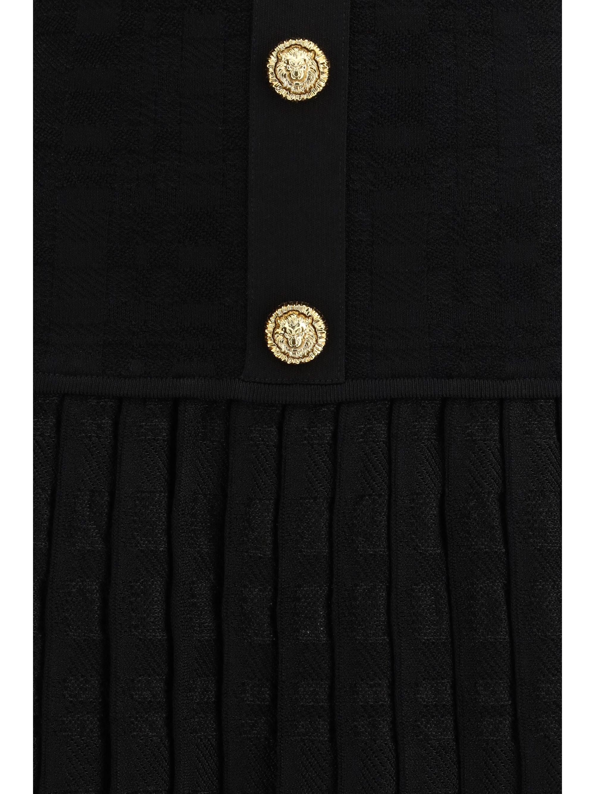 BALMAIN 36 pleated mini dress