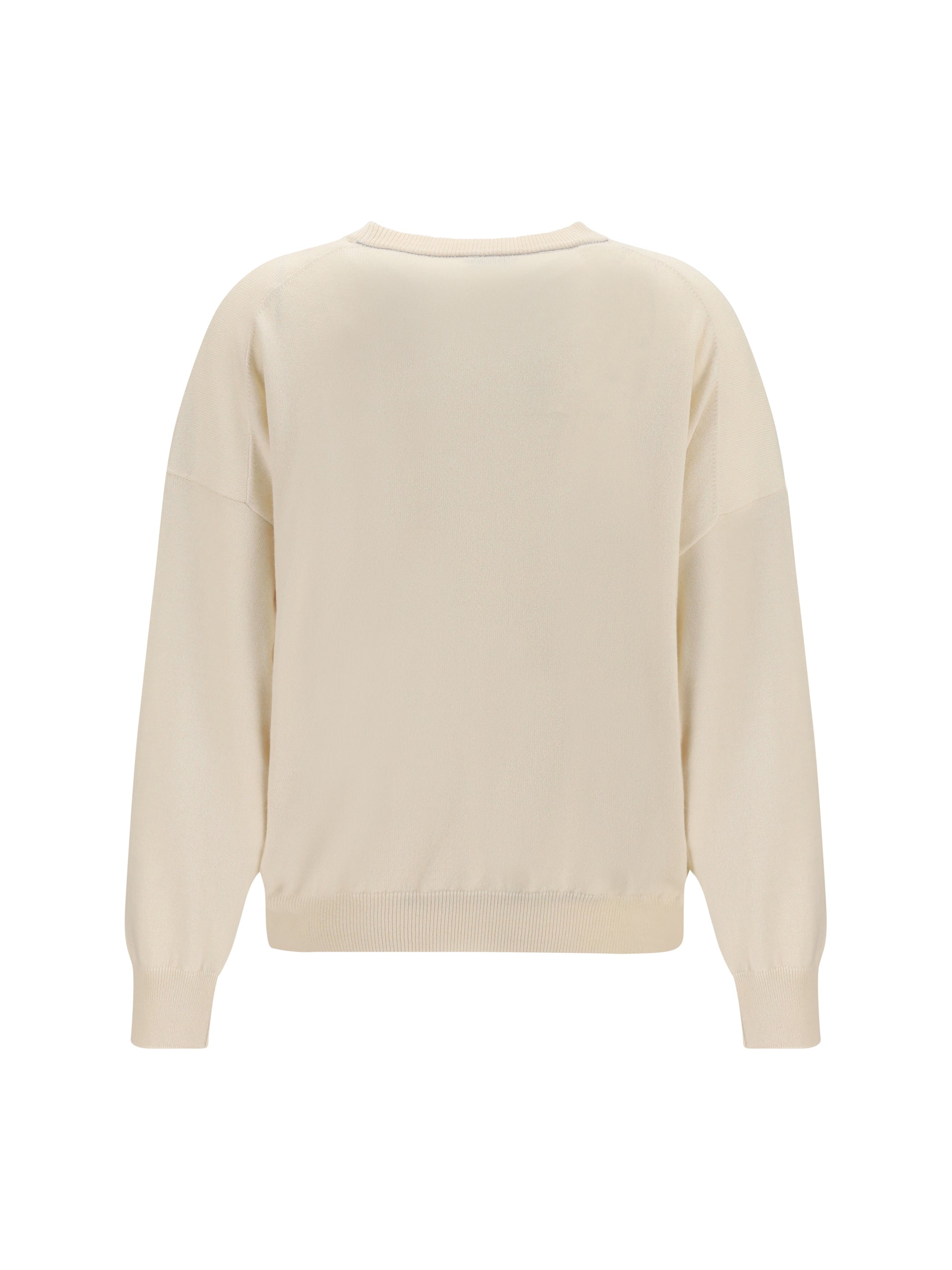 cashmere sweater with monili chain