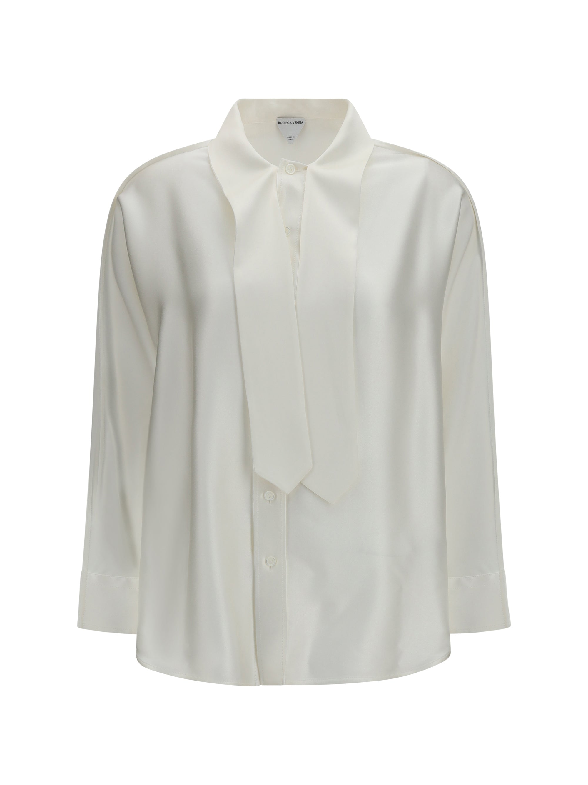 oversized fluid silk satin shirt