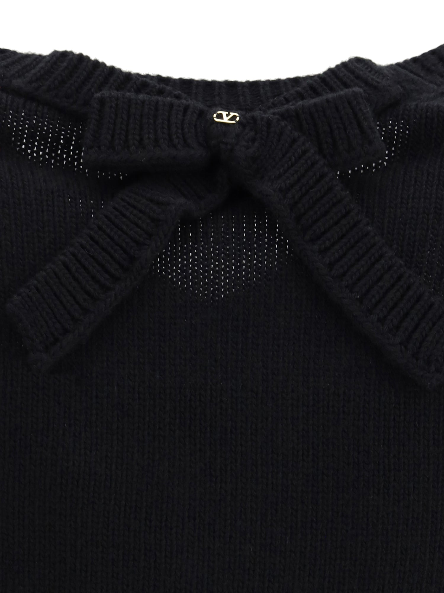 VALENTINO M wool sweater with a bow at the back