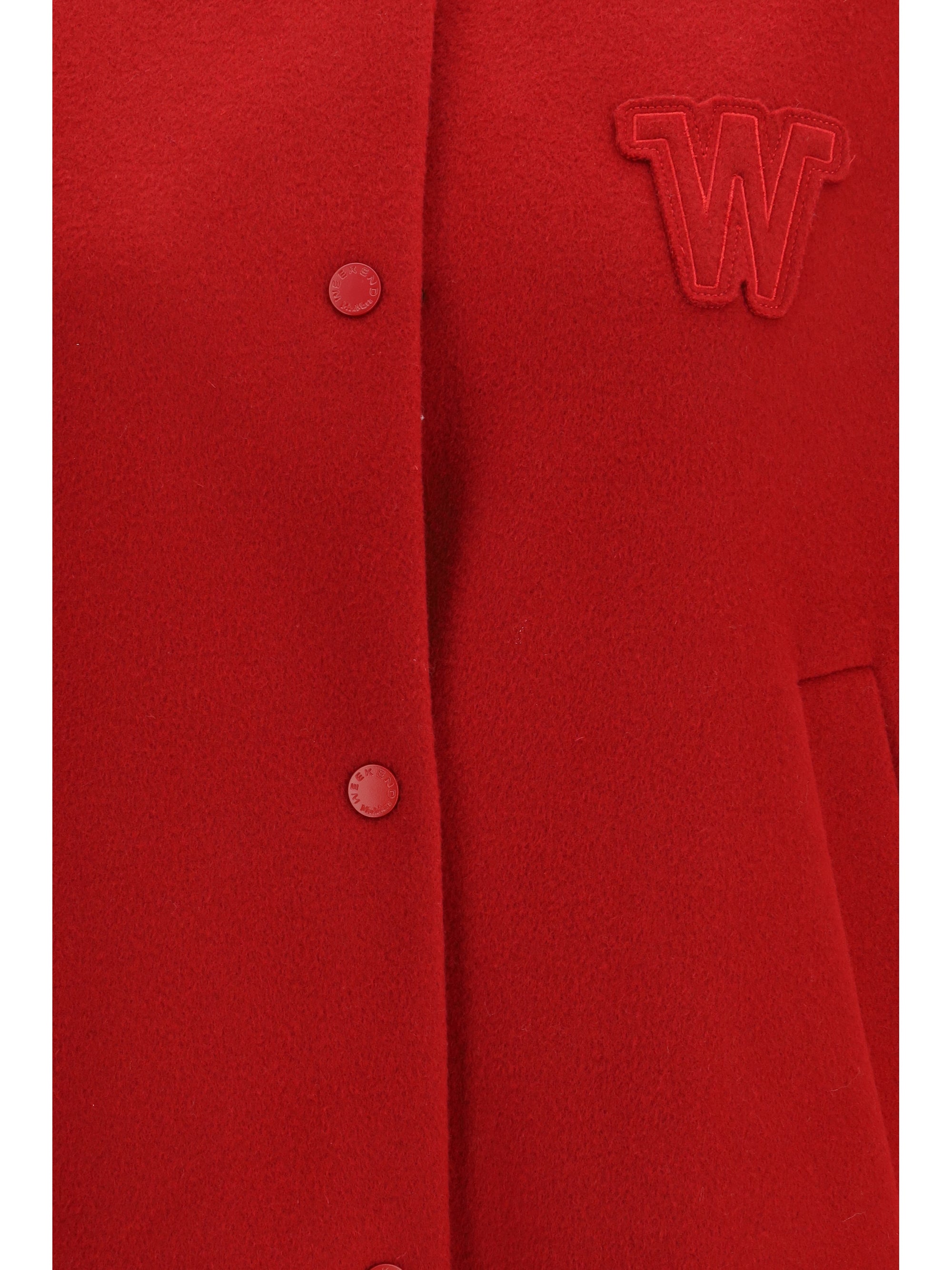 oversized bomber in double wool