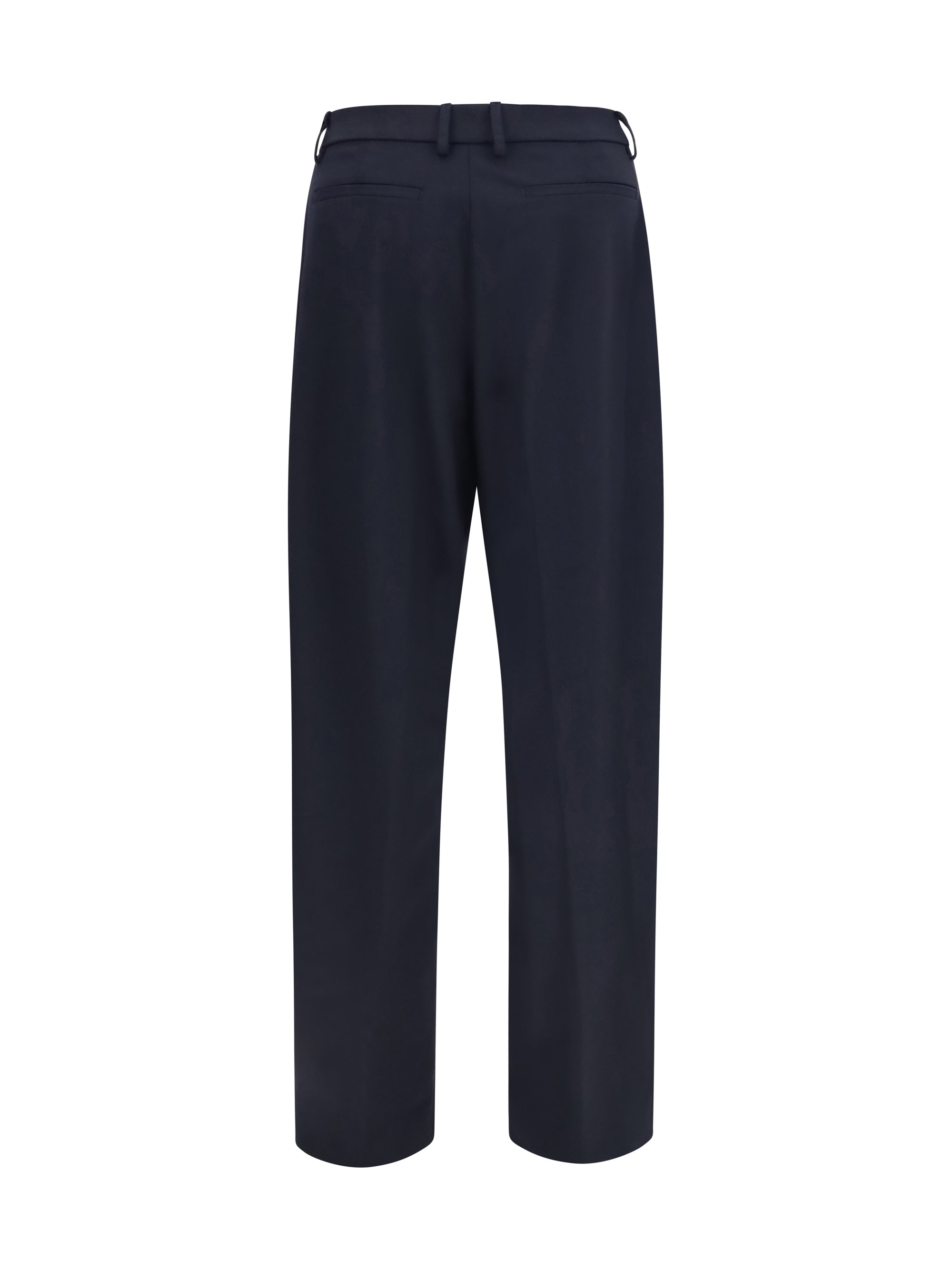 straight-leg wool-blend pants