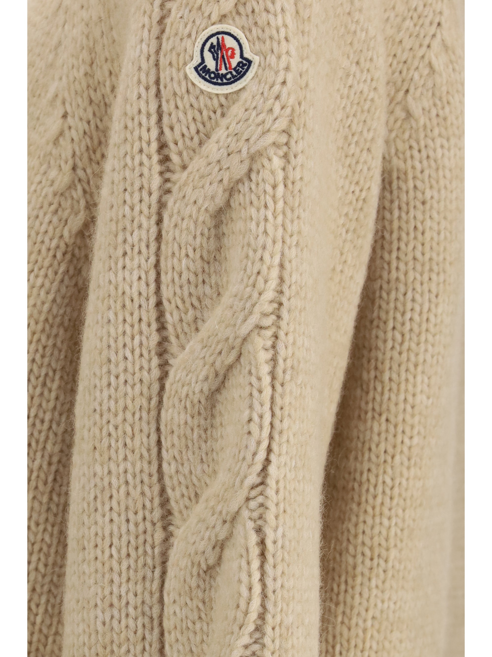 alpaca and wool blend zip cardigan