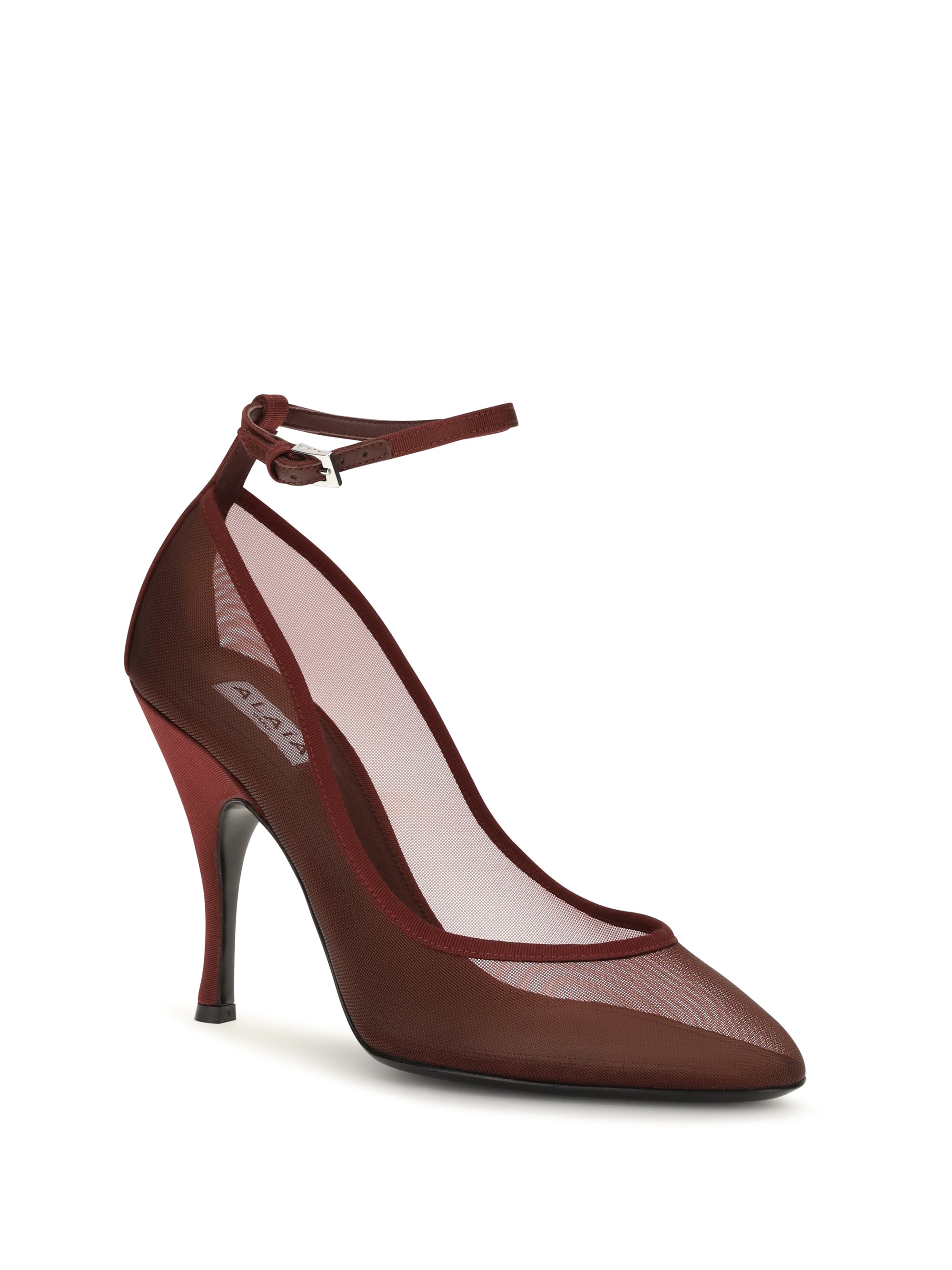 nude mesh pumps