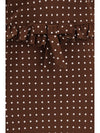 polka dot silk crêpe de chine midi dress with bow