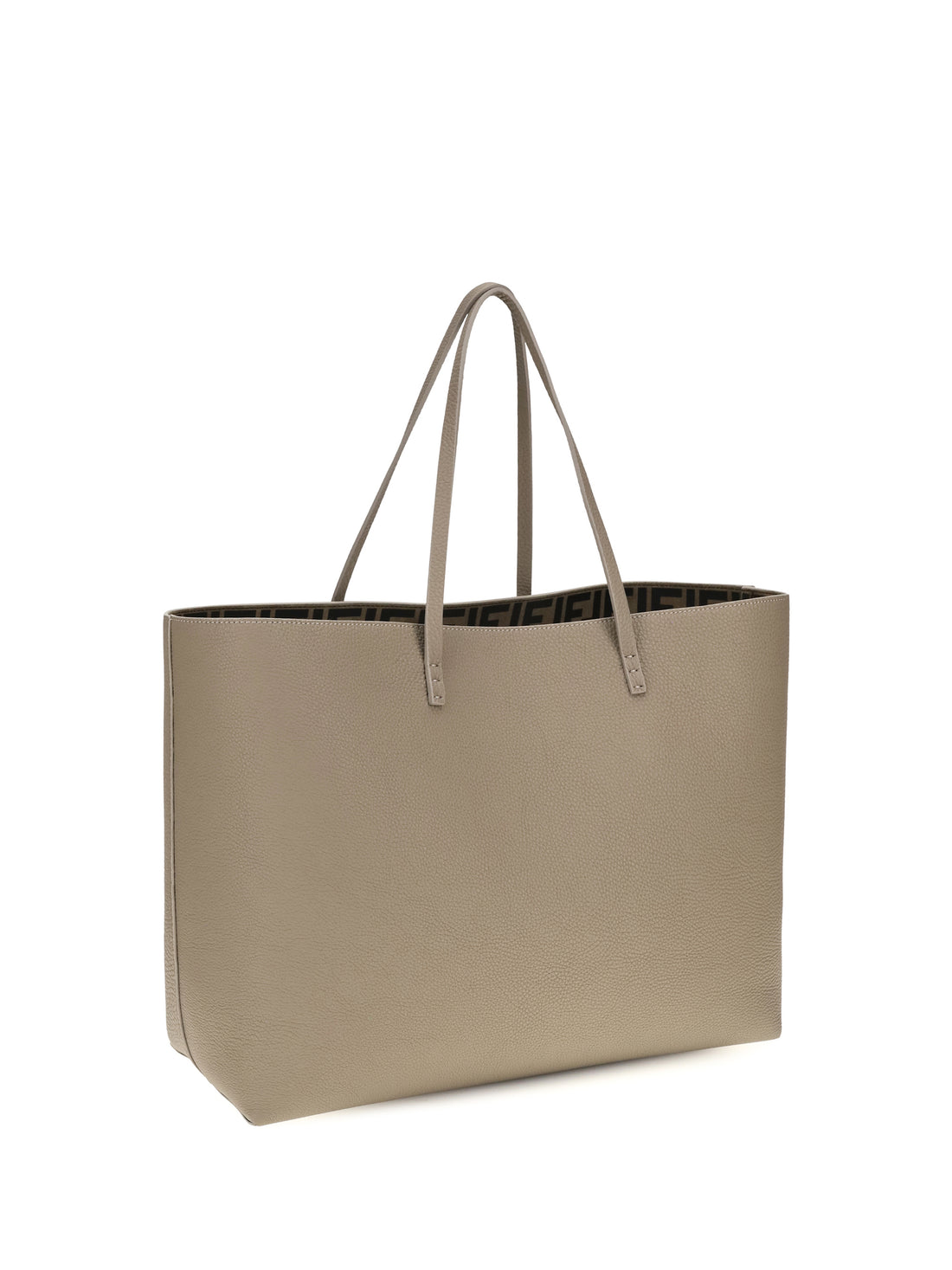 FENDI OS medium roll roman leather shopping bag