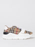 BURBERRY 35 new regis sneakers in canvas check and rubber