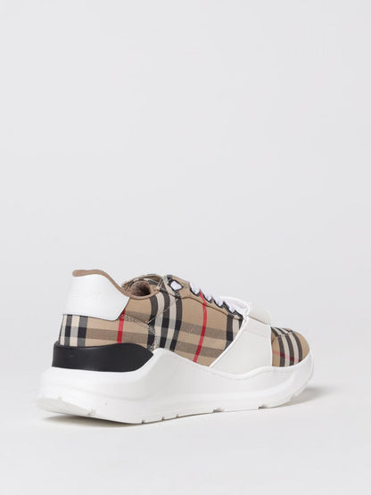 BURBERRY 35 new regis sneakers in canvas check and rubber