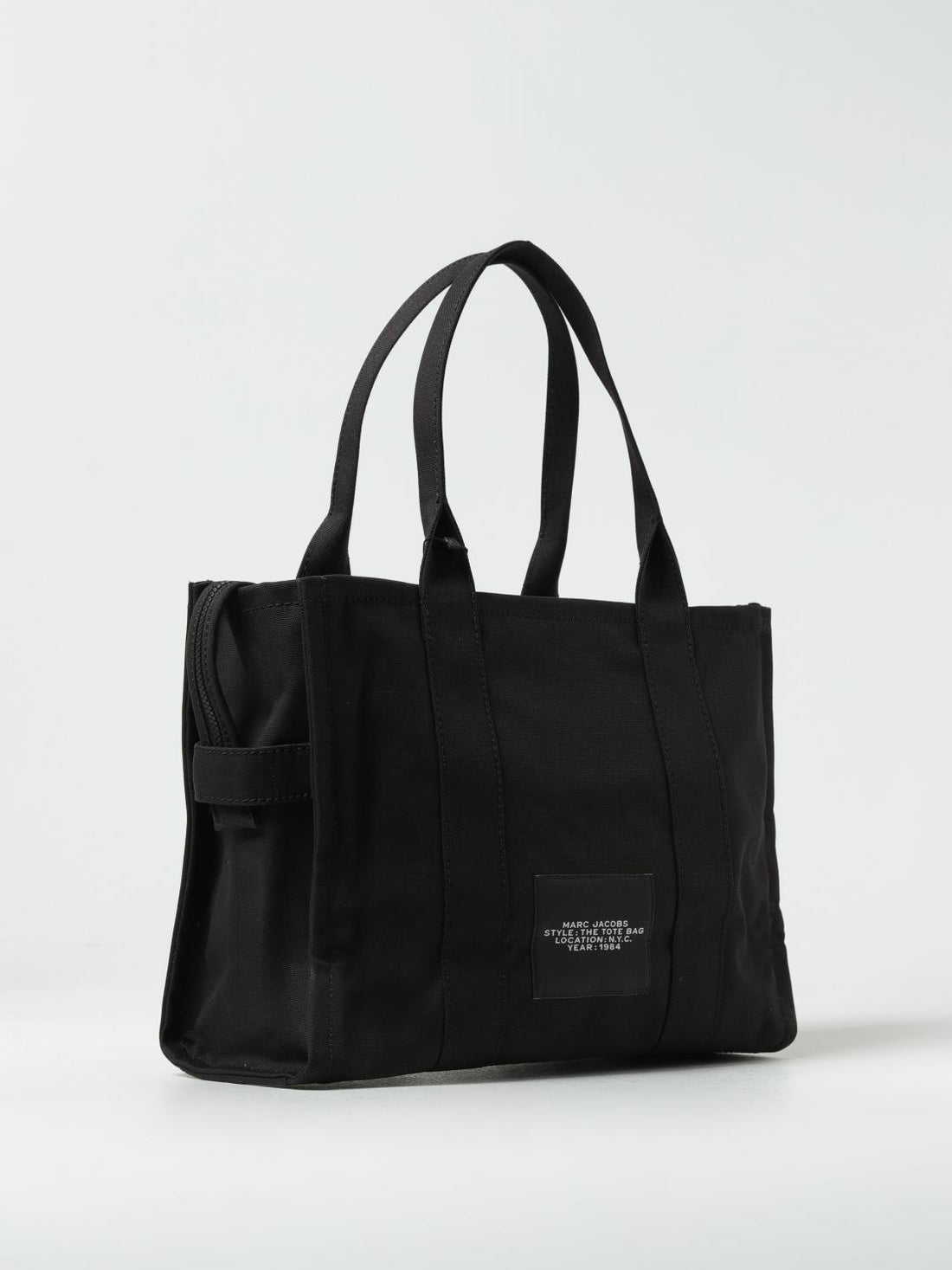 marc jacobsthe large tote bag in canvas with jacquard logo