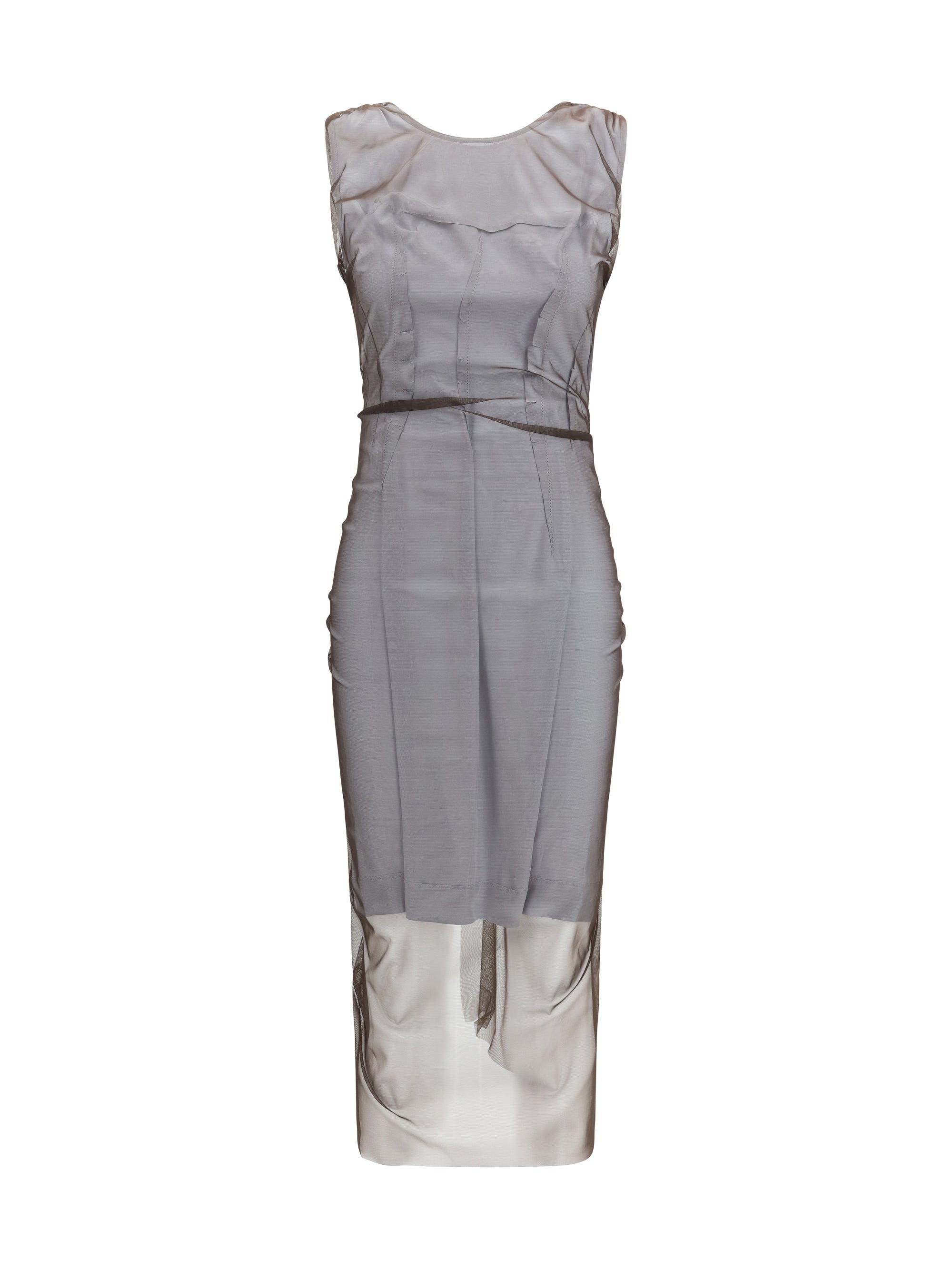 semi-sheer midi dress