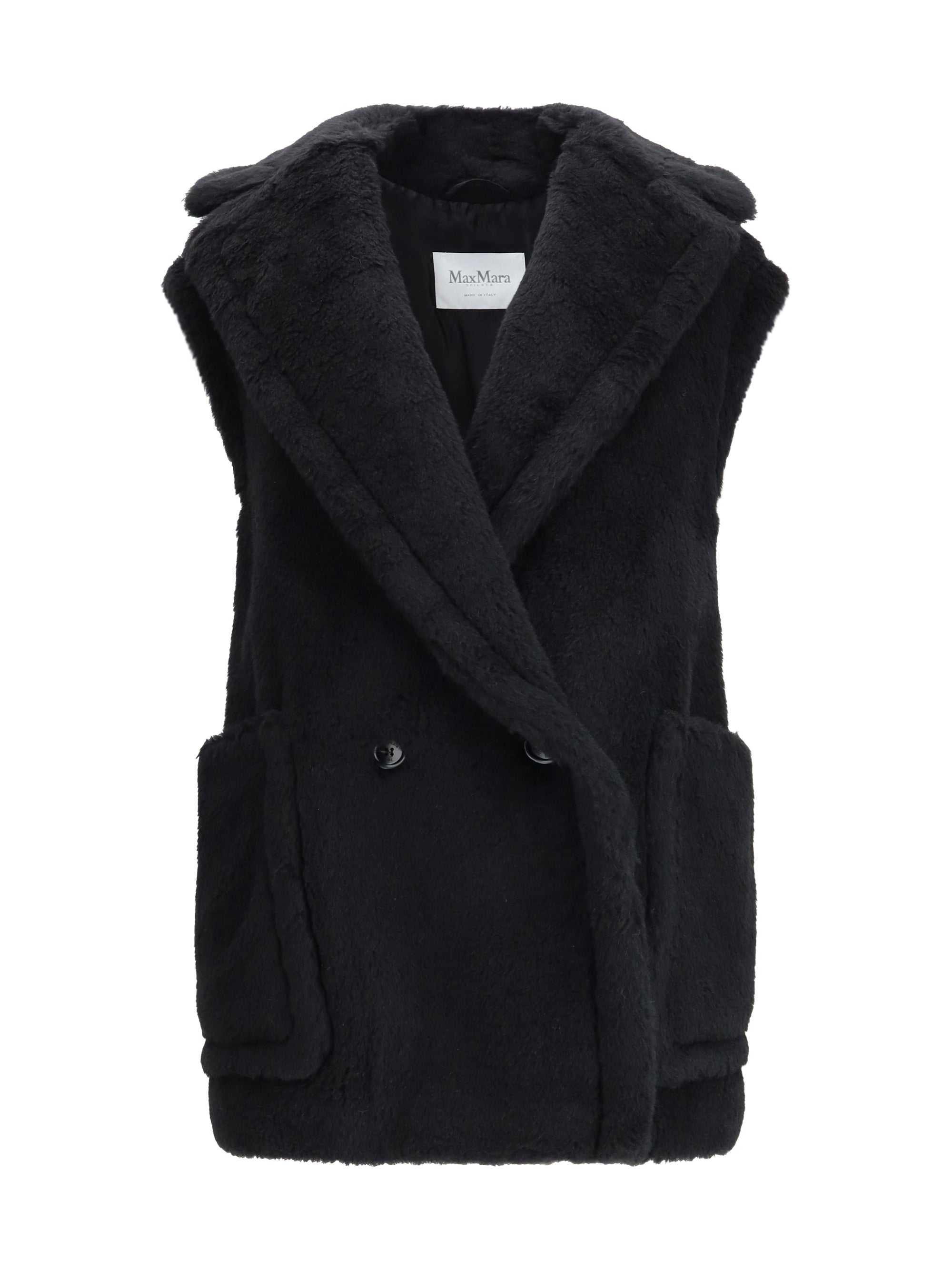 MAX MARA 38 teddy alpaca and wool vest