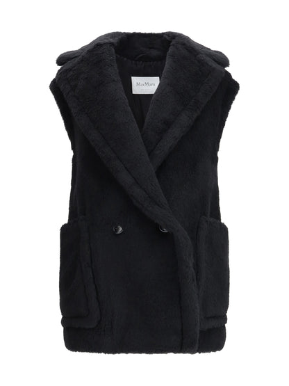 MAX MARA 38 teddy alpaca and wool vest
