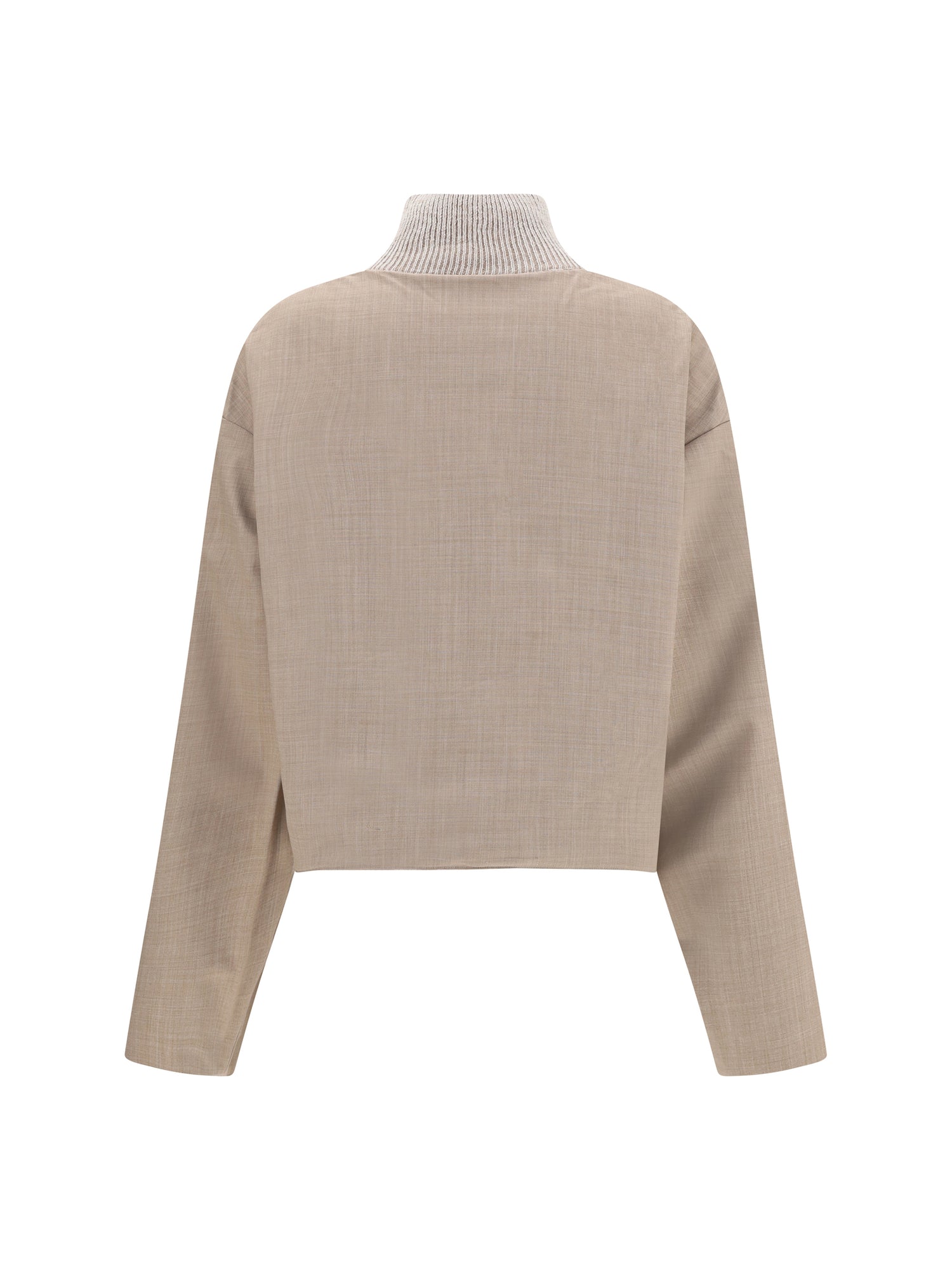 FABIANA FILIPPI 40 reversible platinum mohair jacket