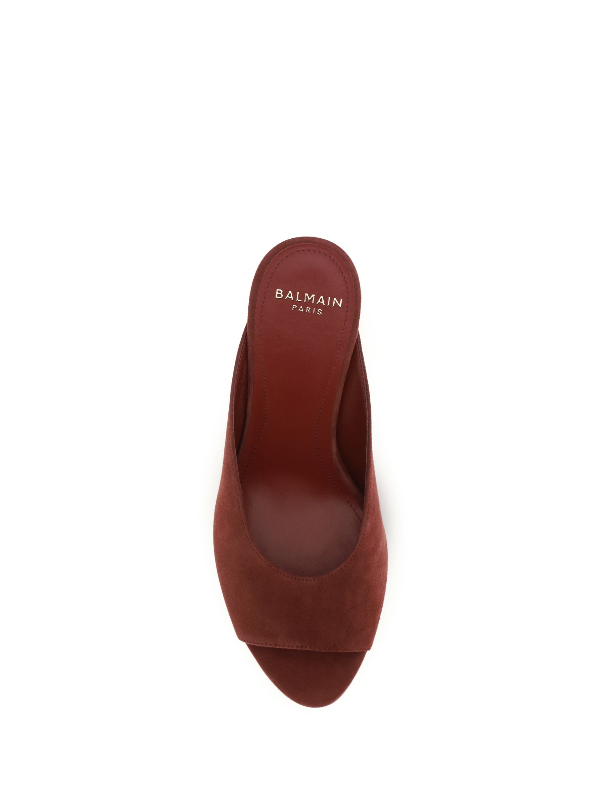 suede open-toe mules